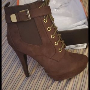 Guess Brown Suede Booties